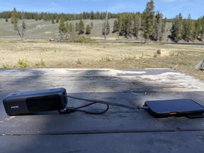 Anker Power Bank charging up electronics