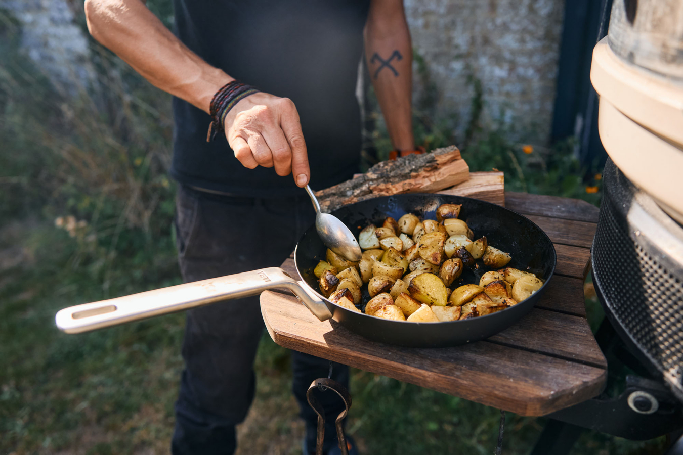 Cooking potatoes in YETI carbon steel pan