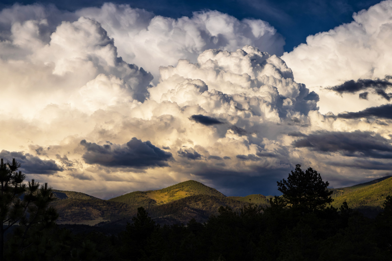 clouds over mountains