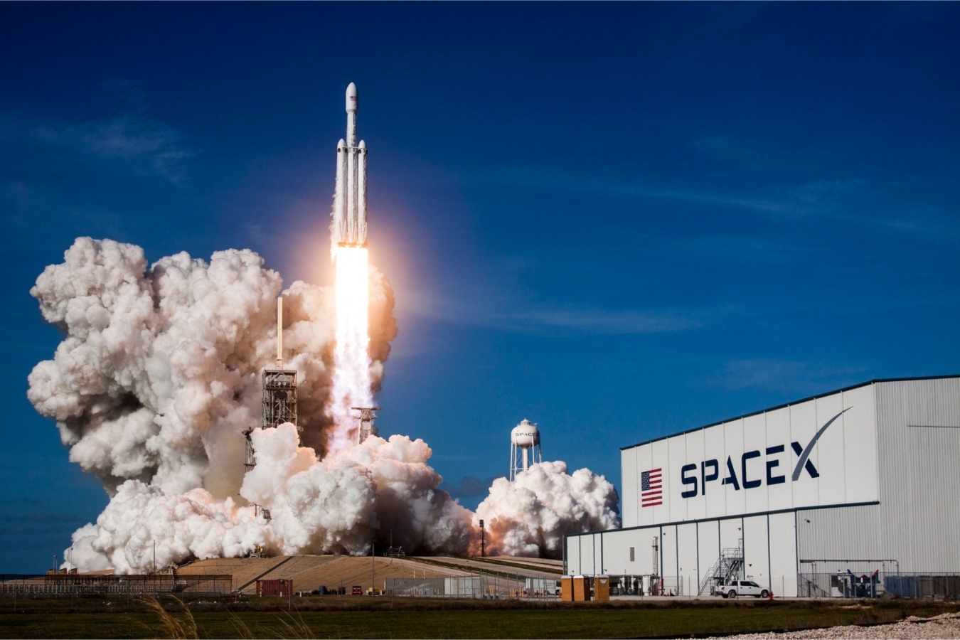 rocket launching by spacex facility