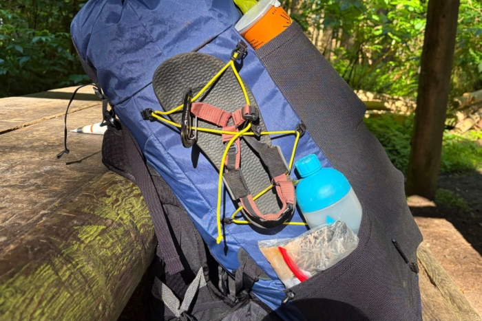 up-close view of pack