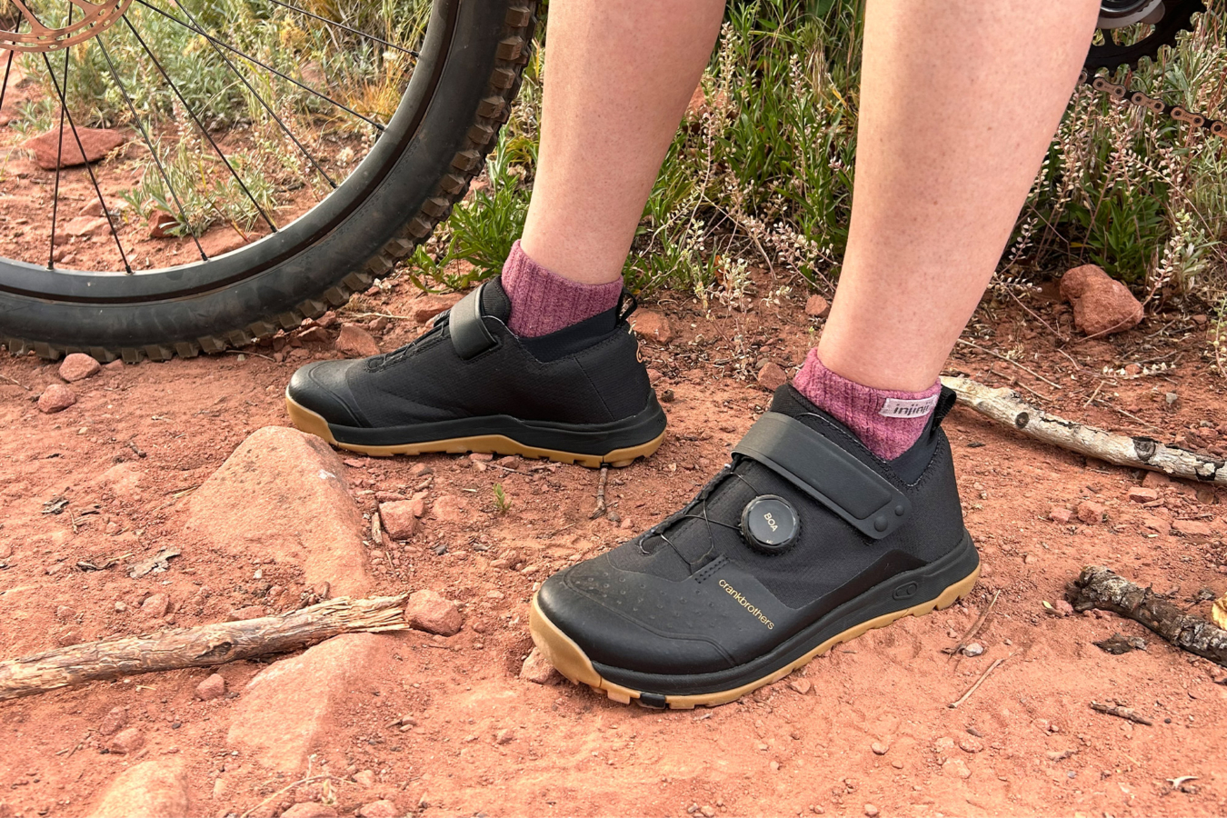 Crankbrothers Stamp Trail BOA mountain bike shoes with BOA dials and ankle straps