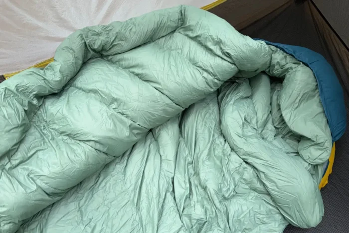 inside of sleeping bag