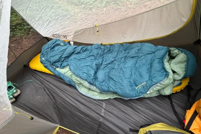inside of sleeping bag