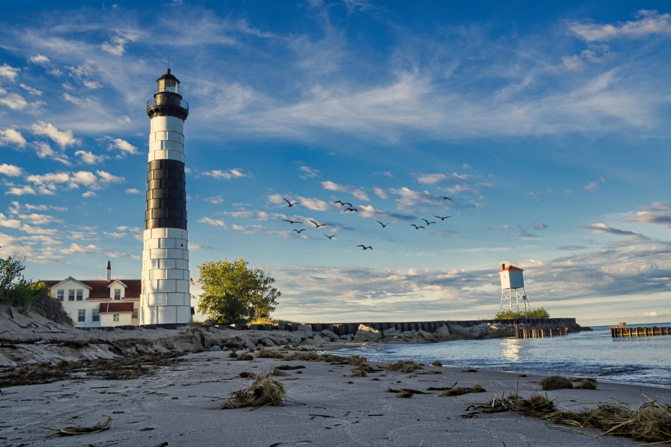 lighthouse on beach