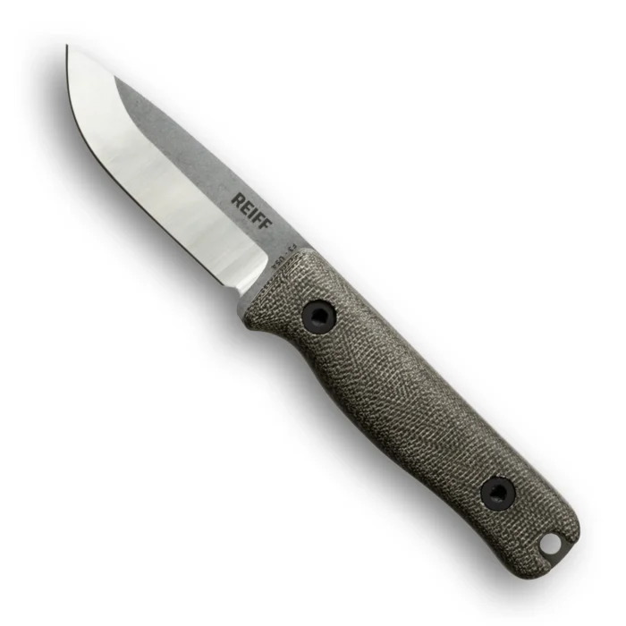 Reiff Knives F3 on a wooden table