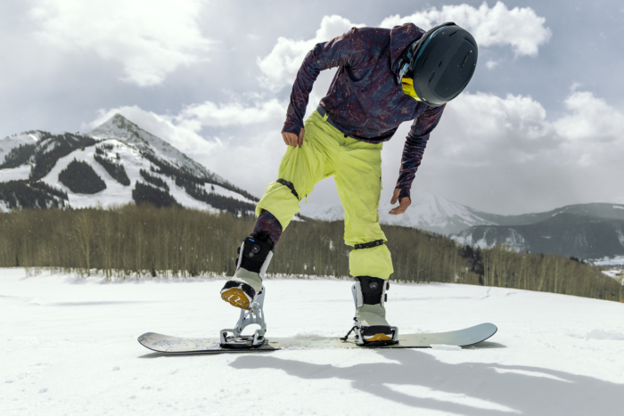 boot stepping into Burton Step On system