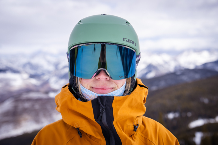 Morgan Tilton testing the Giro Grid Spherical Helmet; (photo/Jason Hummel)