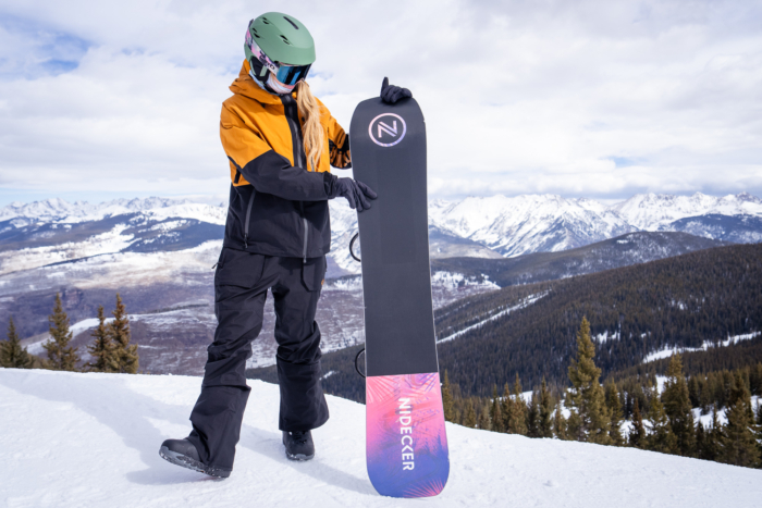 base view of snowboard