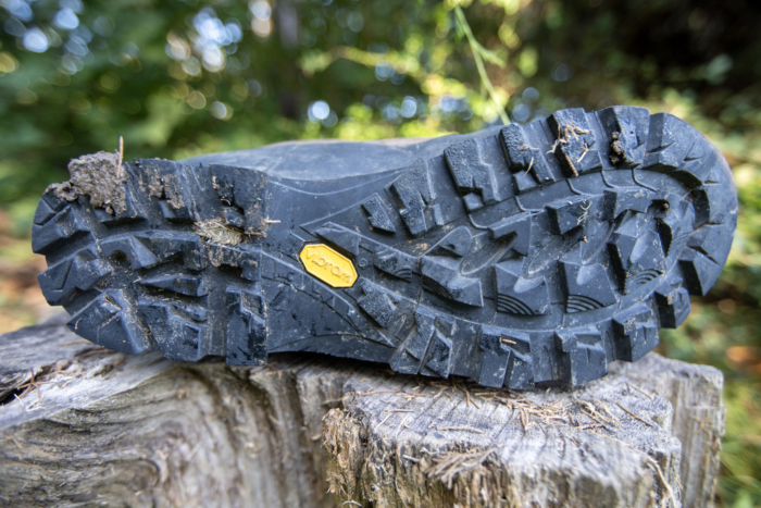 The sole of a hunting boot.