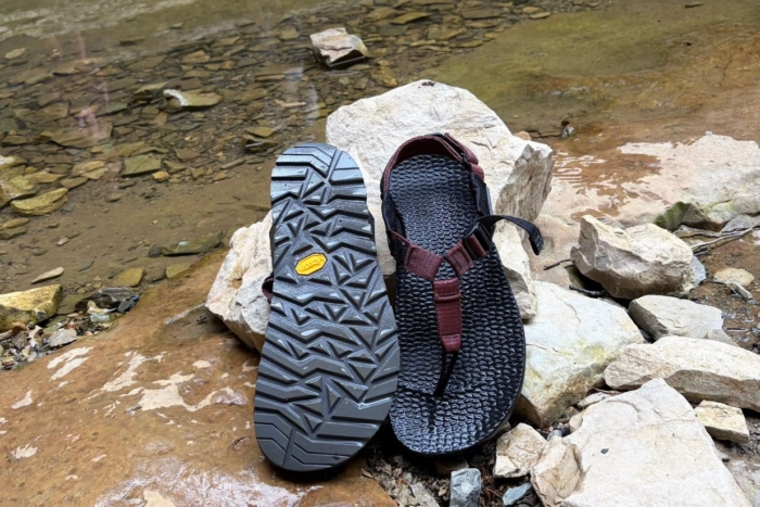 up close photo of sandals outside