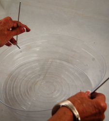 12" Clear Vinyl Hanging Drip Pan