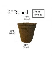 CowPots 3" Round Case 840 Pots - Biodegradable