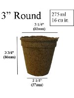 CowPots 3" Round Individual - Biodegradable