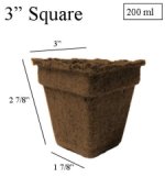 CowPots 3" Square Individual - Biodegradable