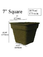 CowPots 7" Square Individual - Biodegradable
