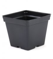 4.25 inch Black Square Greenhouse Pots - TOP