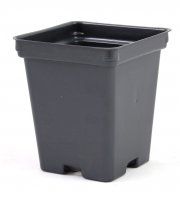4.25 inch Deep Black Square Greenhouse Pots - P107D