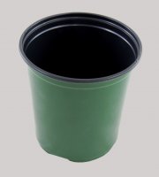 Plastic+1+Gallon+Nursery+Pot+-+Thermoform+Shuttle+Pot+-+Green+-+270+Pots