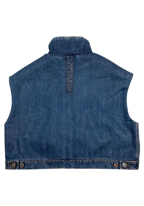 Smanicato bambina in cotone denim KHRISJOY | KU2A52/FIDENIM