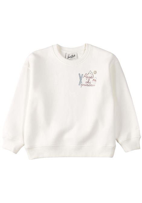 Felpa bambina bianca in cotone MC2 SAINT BARTH | BRN0002/MOBIANCO