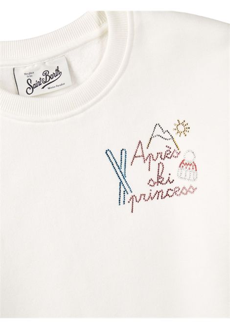 Felpa bambina bianca in cotone MC2 SAINT BARTH | BRN0002/MOBIANCO