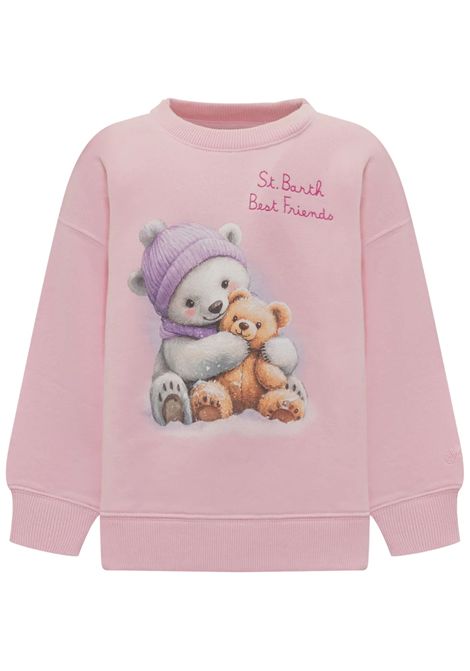 Felpa bambina rosa in cotone MC2 SAINT BARTH | BRN0002/MOROSA