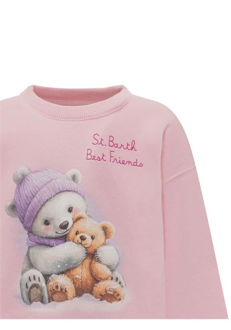 Felpa bambina rosa in cotone MC2 SAINT BARTH | BRN0002/MOROSA