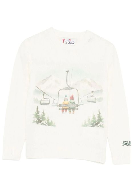Maglione unisex panna in lana MC2 SAINT BARTH | DOU0019/MOPANNA