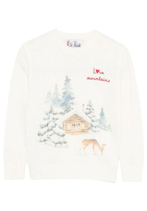 Maglione unisex panna in lana MC2 SAINT BARTH | PRC0015/MOPANNA