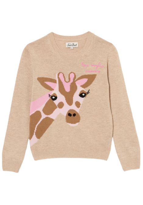 Maglione bambina beige in lana MC2 SAINT BARTH | PRINCESS/MOBEIGE