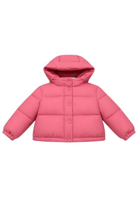 Pink padded baby jacket Moncler | LAURIEROSA