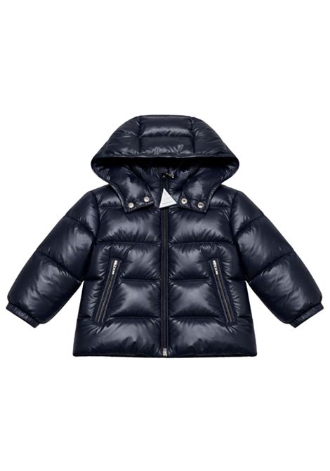 Giubbino neonato blu imbottito Moncler | MAYABLU