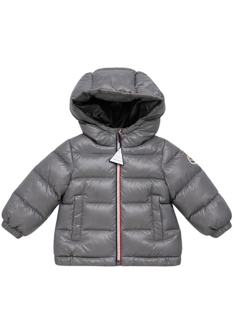 Giubbino neonato grigio imbottito Moncler | NEW AUBERTGRIGIO