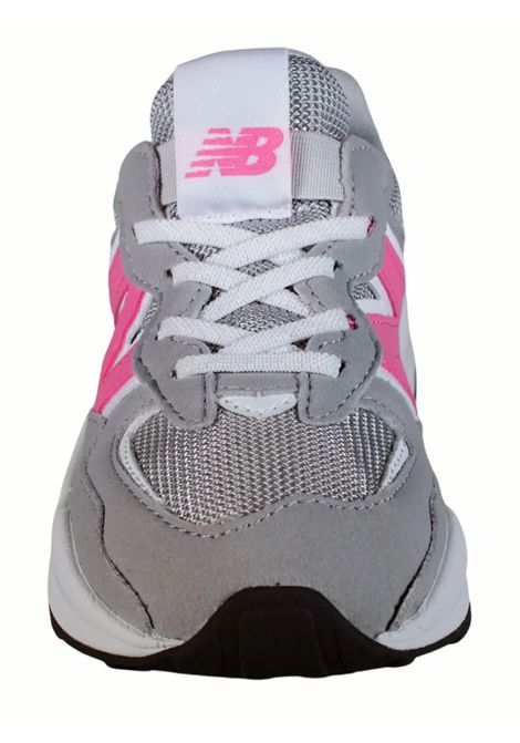 Sneakers bambina grigio con logo rosa NEW BALANCE | PV5740BPGRIGIO