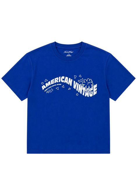 T-shirt bambino blu in cotone AMERICAN VINTAGE | KFIZ02AII/DEBLU