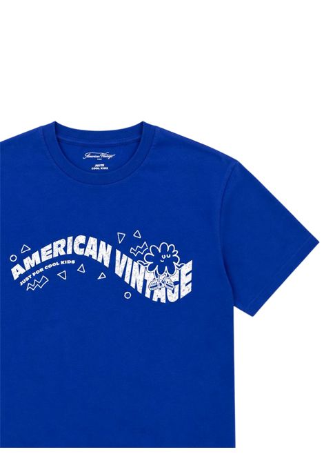 T-shirt bambino blu in cotone AMERICAN VINTAGE | KFIZ02AII/DEBLU