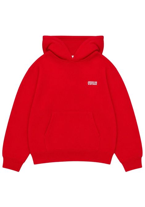 Red cotton sweatshirt for girls AMERICAN VINTAGE | KIZU0333AAA/DEROSSA