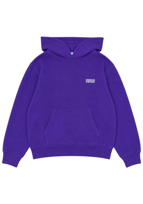 Purple cotton sweatshirt for girls AMERICAN VINTAGE | KIZU0333AAA/DEVIOLA