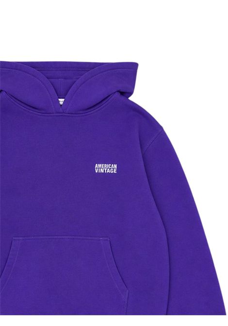 Purple cotton sweatshirt for girls AMERICAN VINTAGE | KIZU0333AAA/DEVIOLA