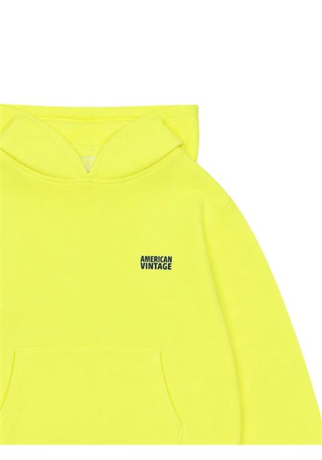 Unisex fluorescent yellow cotton sweatshirt AMERICAN VINTAGE | KIZU03AA/DEGIALLO FLUO