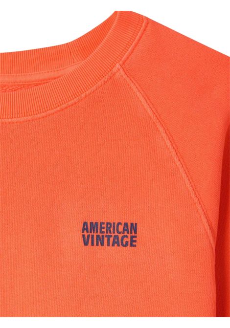 Unisex fluorescent orange cotton sweatshirt AMERICAN VINTAGE | KIZU03B/DEARANCIO FLUO