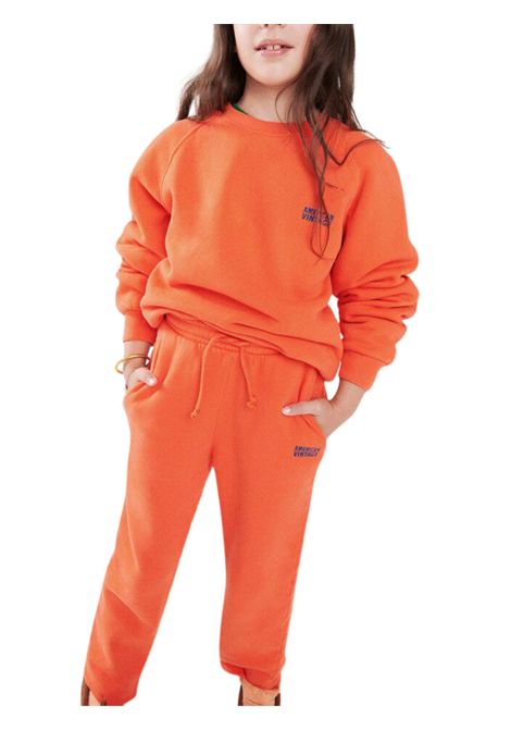 Unisex fluorescent orange cotton sweatshirt AMERICAN VINTAGE | KIZU03B/DEARANCIO FLUO