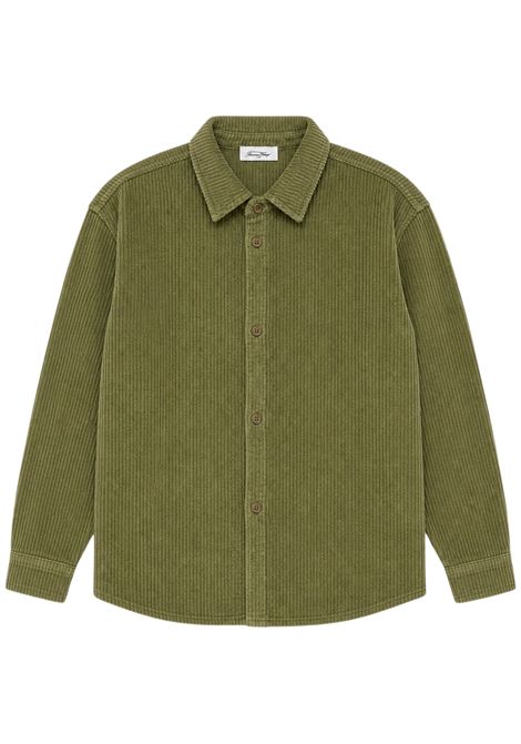 Camicia bambino verde in velluto AMERICAN VINTAGE | KPADO06A/DEVERDE