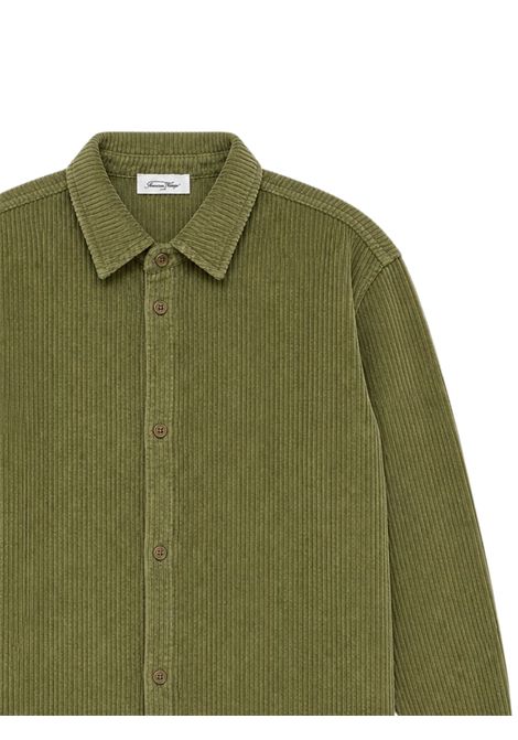 Camicia bambino verde in velluto AMERICAN VINTAGE | KPADO06A/DEVERDE