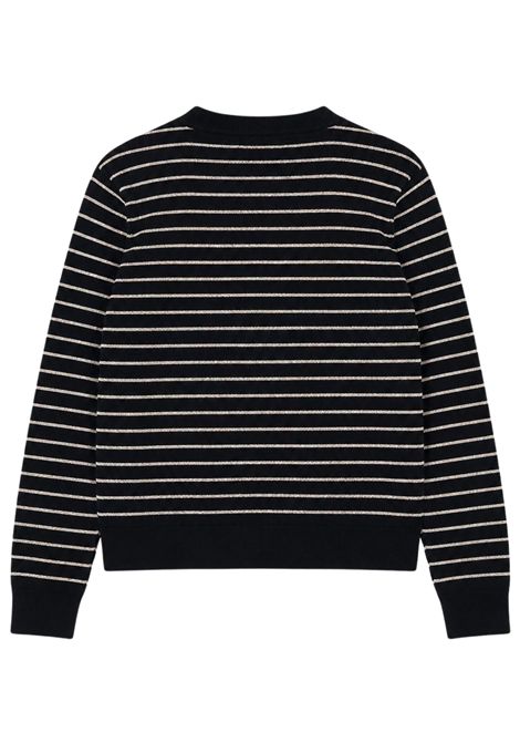 Black cotton cardigan for girls BALMAIN | BW9A20/DEBNERO