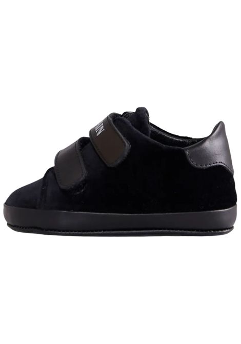 Scarpe neonato nere in pelle BALMAIN | BX0596/PIANERO