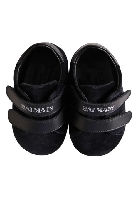 Scarpe neonato nere in pelle BALMAIN | BX0596/PIANERO