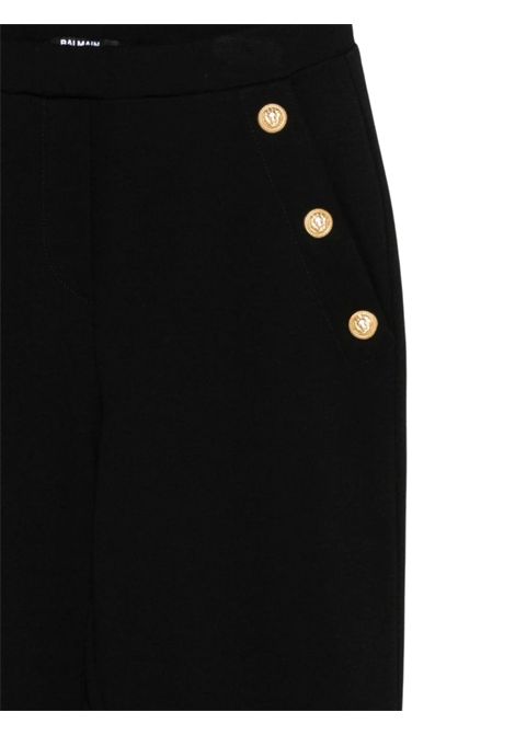 Black viscose trousers for girls BALMAIN | BX6C11/CENERO