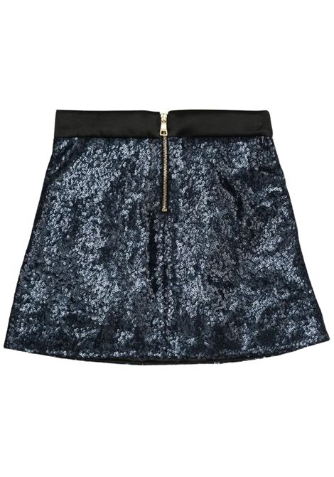 Blue sequined skirt for girls BALMAIN | BX7A81A0189/DEBBLU